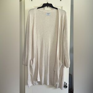Old Navy Beige Open-Front Cardigan Sweater | XL | Long Sleeve | Front Pocket
